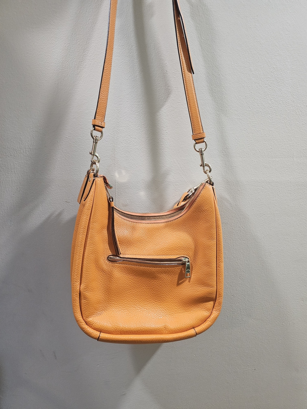 Coach Pebbled Leather Hobo Bag in Orange - Picture 3 of 5